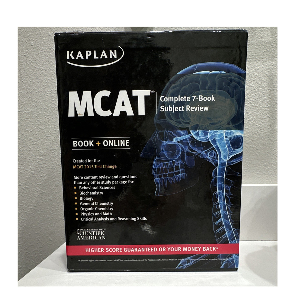 Kaplan MCAT Complete 7-Book Subject Review 2015 Box Set Study Guide Book