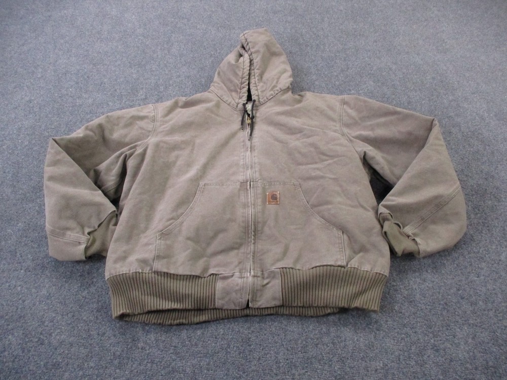 Vintage Carhartt Jacket Mens 2XL Sandstone Duck Active Workwear Outdoor J130
