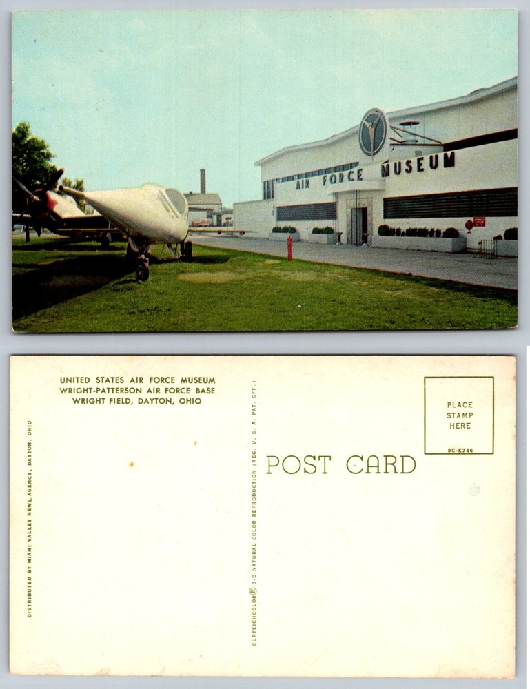 US Air Force Museum Wright-Patterson AFB Dayton Ohio Curteichcolor Postcard