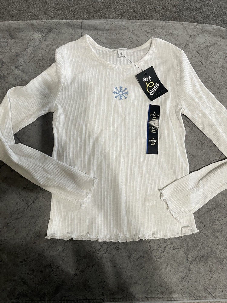 Art Class Girl's Size L 10-12 long Sleeve T-Shirt