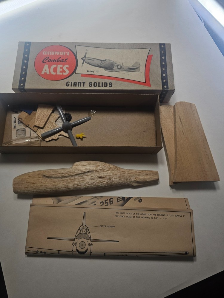 1951 Enterprise Models, Brooklyn NY - Combat Ace F-51 Mustang, NOS in Orig Box-image
