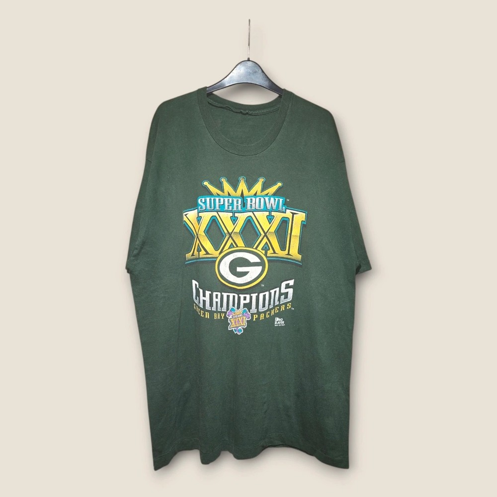 Dark Green Vintage 1997 Green Bay Packers Super Bowl Champions T-shirt, XL