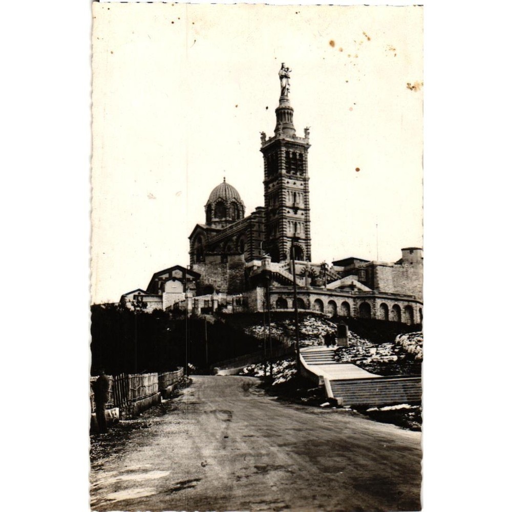 Vintage Marseille France Notre-Dame de la Garde Postcard RPPC A Tardy 526 Sepia
