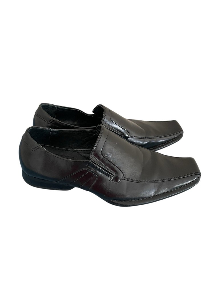 ALDO Black Leather Slip On Dress Loafers Men’s 9 Square Toe Shoes