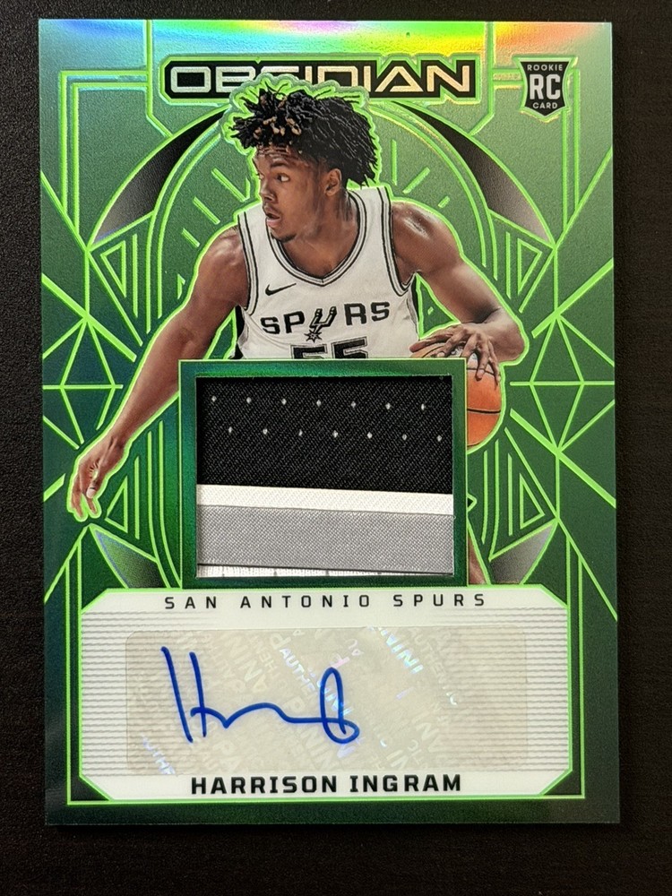 2024-25 Panini Obsidian Harrison Ingram Green /25 RPA Patch Auto