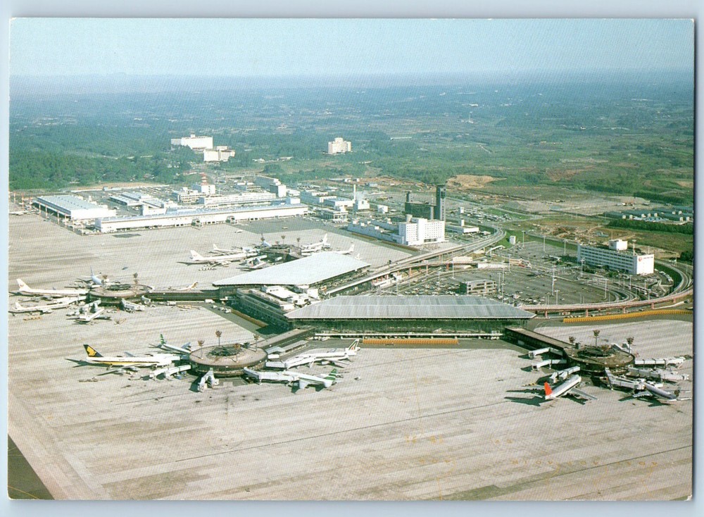 Narita Japan Postcard New Tokyo International Airport c1950's Unposted Vintage
