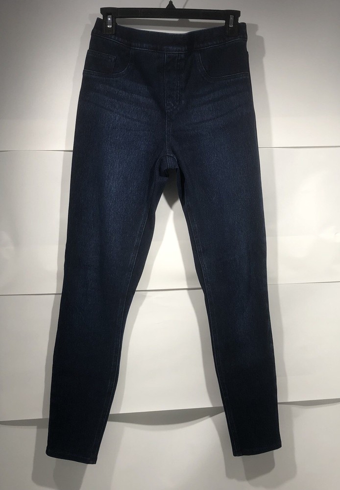 Spanx Jean-ish Ankle Leggings Pull On Women’s Size Medium Blue Inseam 28 in