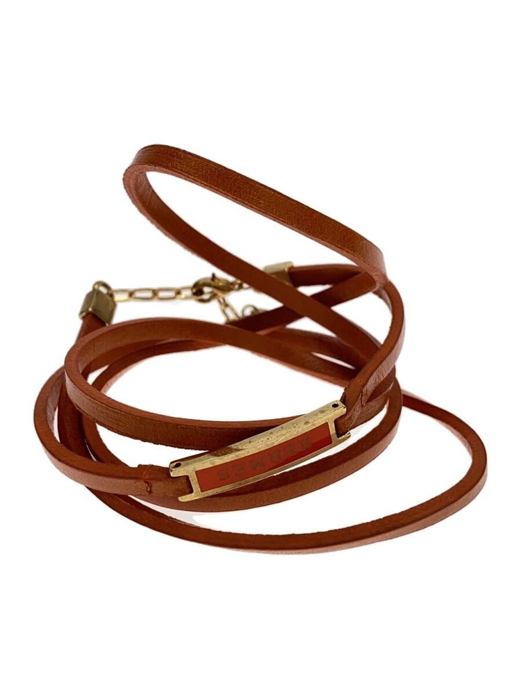 Hermes Leather Ornament Bracelet for Women 1217