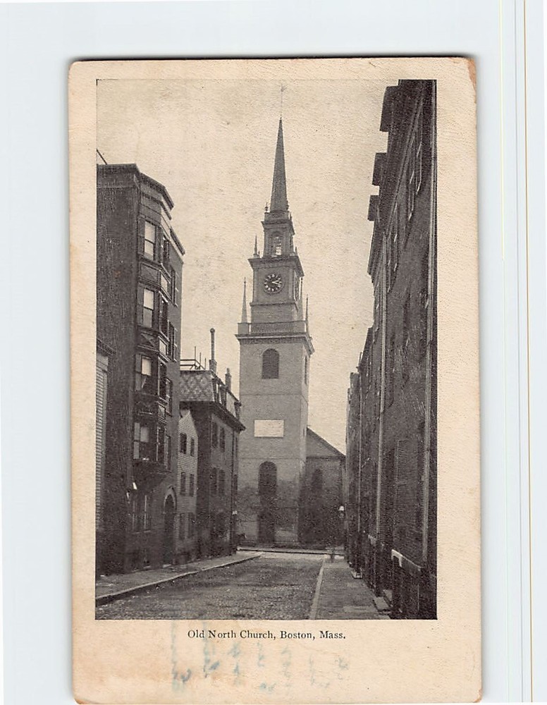 Postcard Old North Church Boston Massachusetts USA