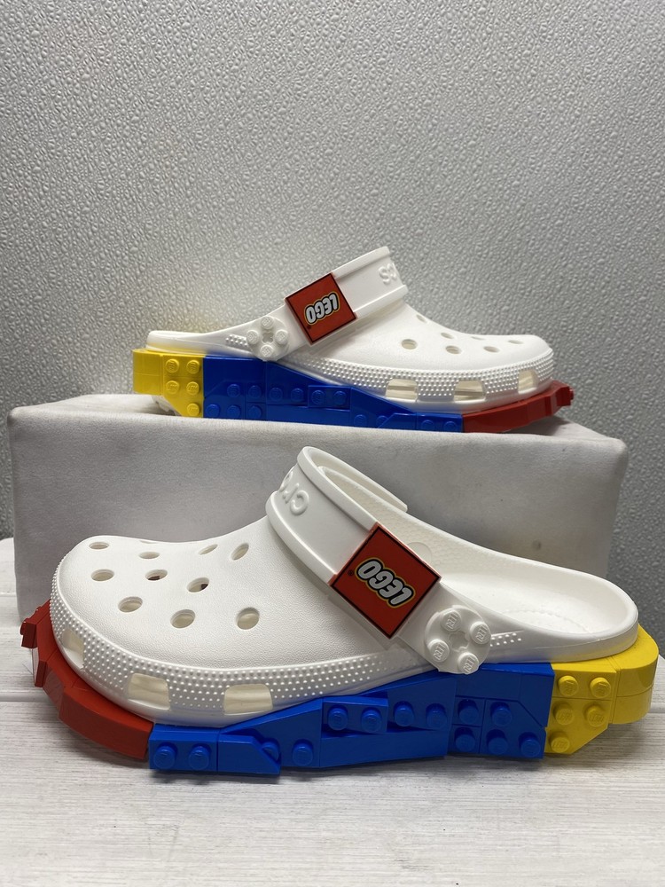 Crocs X Lego Unisex Size M6 W8 4lw System Creativity Clogs White