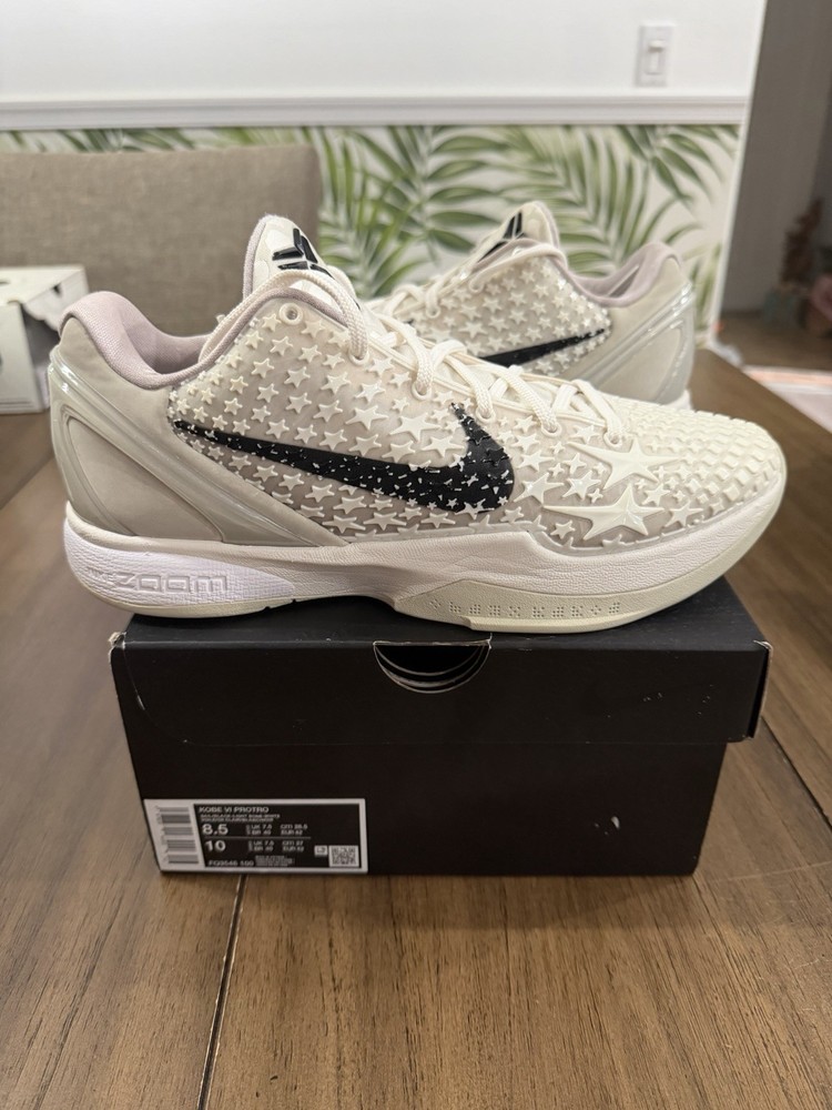 Nike Zoom Kobe 6 Protro All-Star Sail Black Light Bone White Synthetic Men's