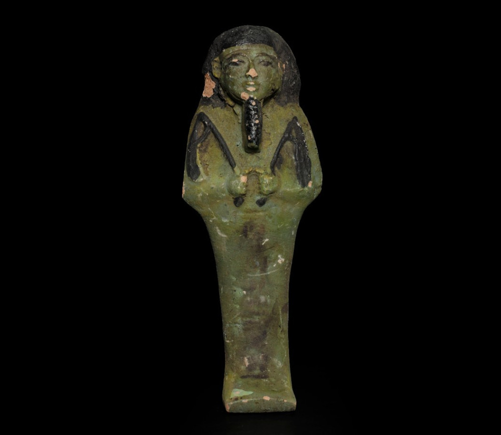 Ancient Egyptian Antiques Faience Ushabti Statue Shabti Artifact Figurine BC