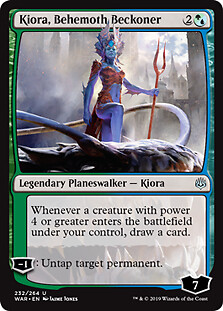 Kiora, Behemoth Beckoner War of the Spark NM Blue Green Uncommon CARD ABUGames