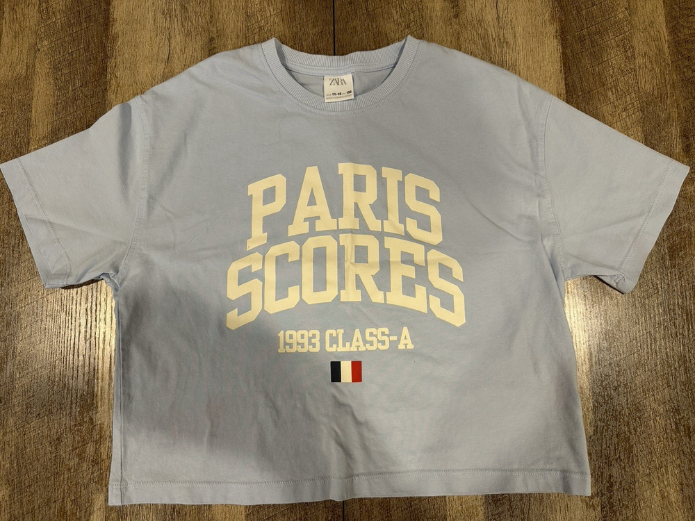 Zara Girls' T-Shirt  Blue Size 11-12  152cm