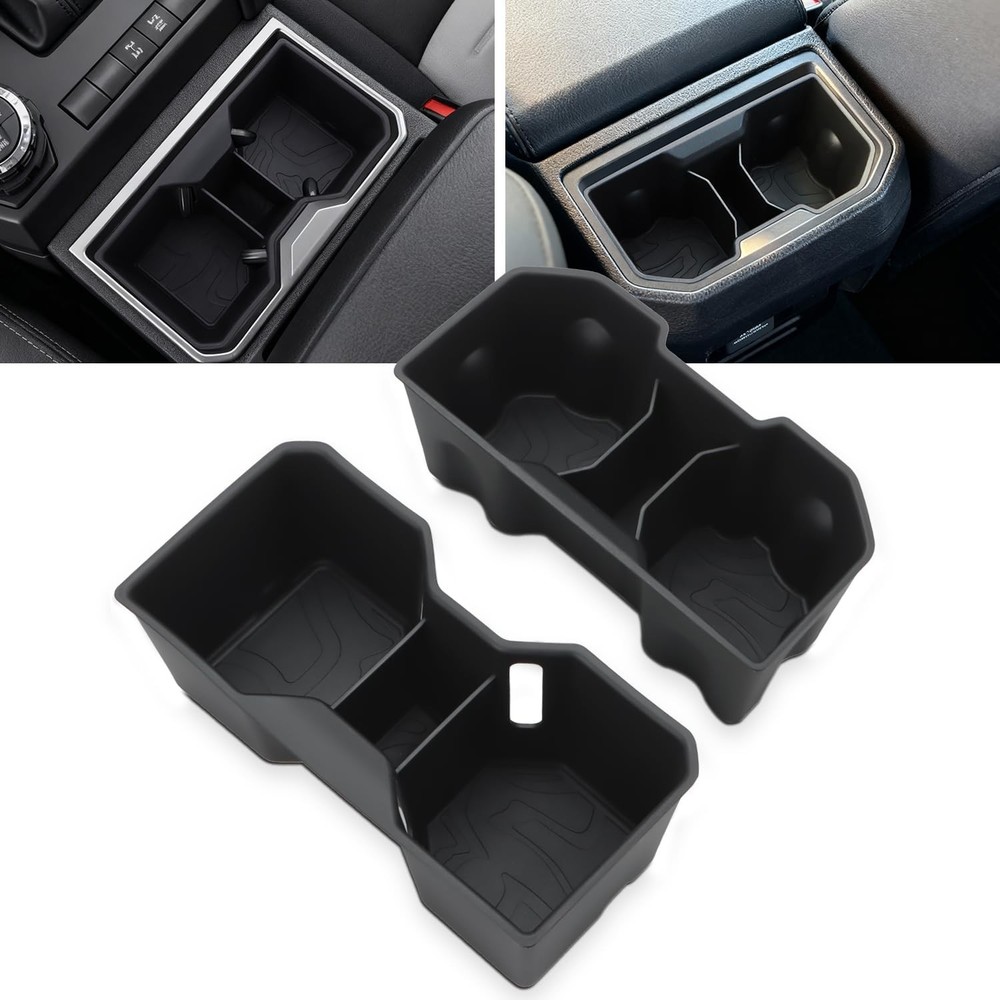 2pcs For Toyota Tacoma 2024-2026 Accessories Center Console Cup Holder Inserts