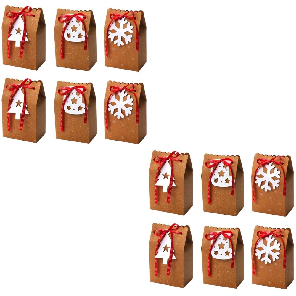12 Pcs Practical Gifts Packing Boxes Christmas Gift Holders Christmas