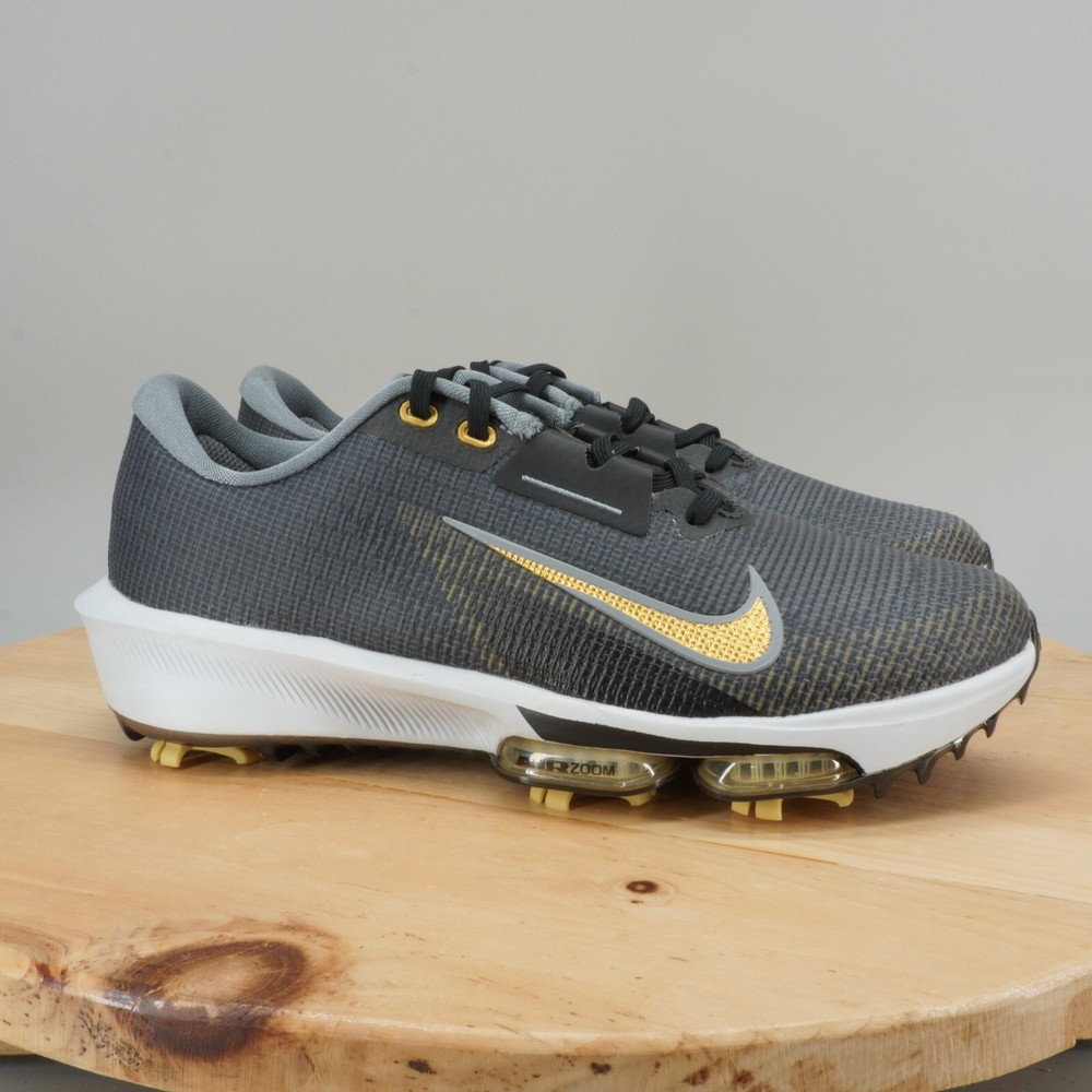 Nike Air Zoom Infinity Tour 2 Mens Size 11 Golf Shoes Black Gold Grey NEW
