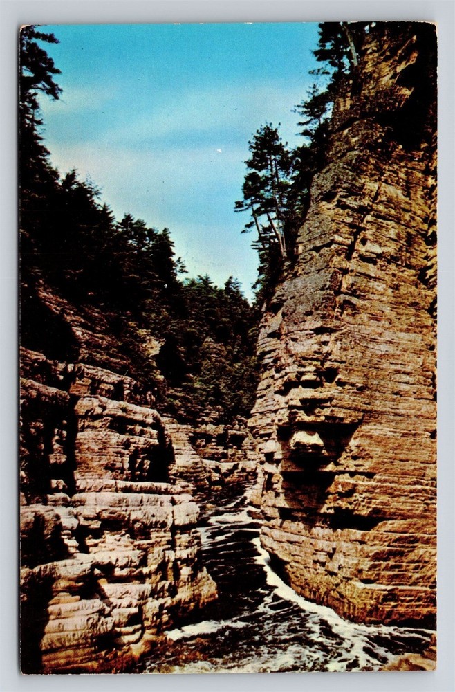 Ausable Chasm Hell's Gate New York NY Vtg Postcard View