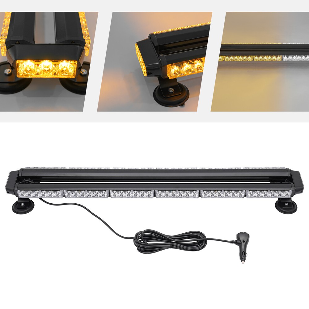 37.4Inch Rooftop 72 LED Emergency Strobe Light Bar Warning Flash Traffic Advisor