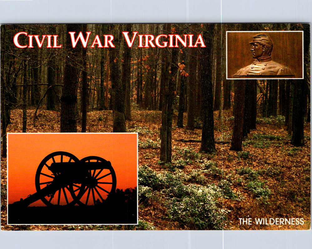 Vintage Postcard Civil War Cannon Wilderness Virginia Battlefield