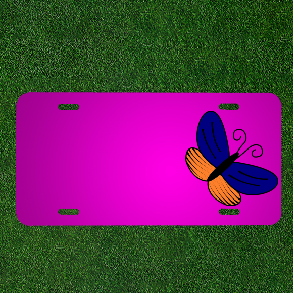 Custom Personalized Car License Plate With Add Names To Butterfly Insect