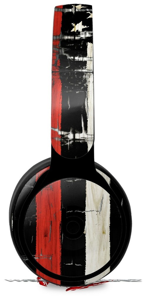 Skin for Beats Solo Pro Painted Faded and Cracked Red Line USA American Flag