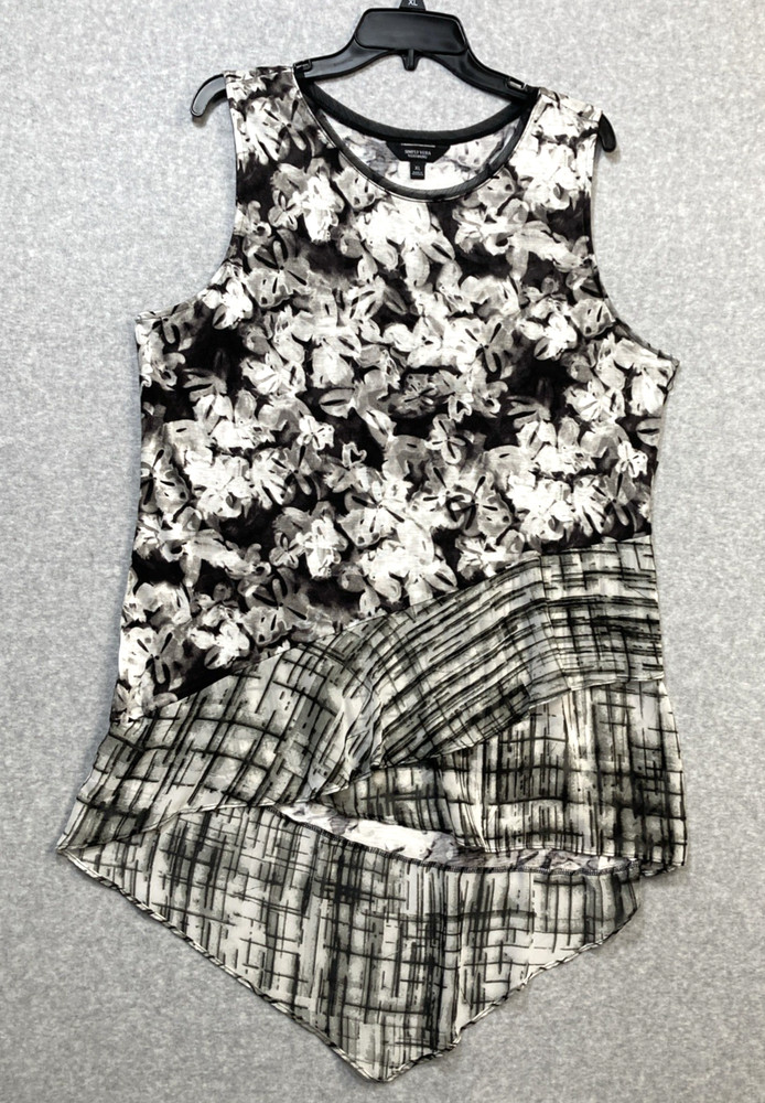 SIMPLY VERA VERA WANG NWT tank top size XL asymmetrical hem SEE PHOTOS