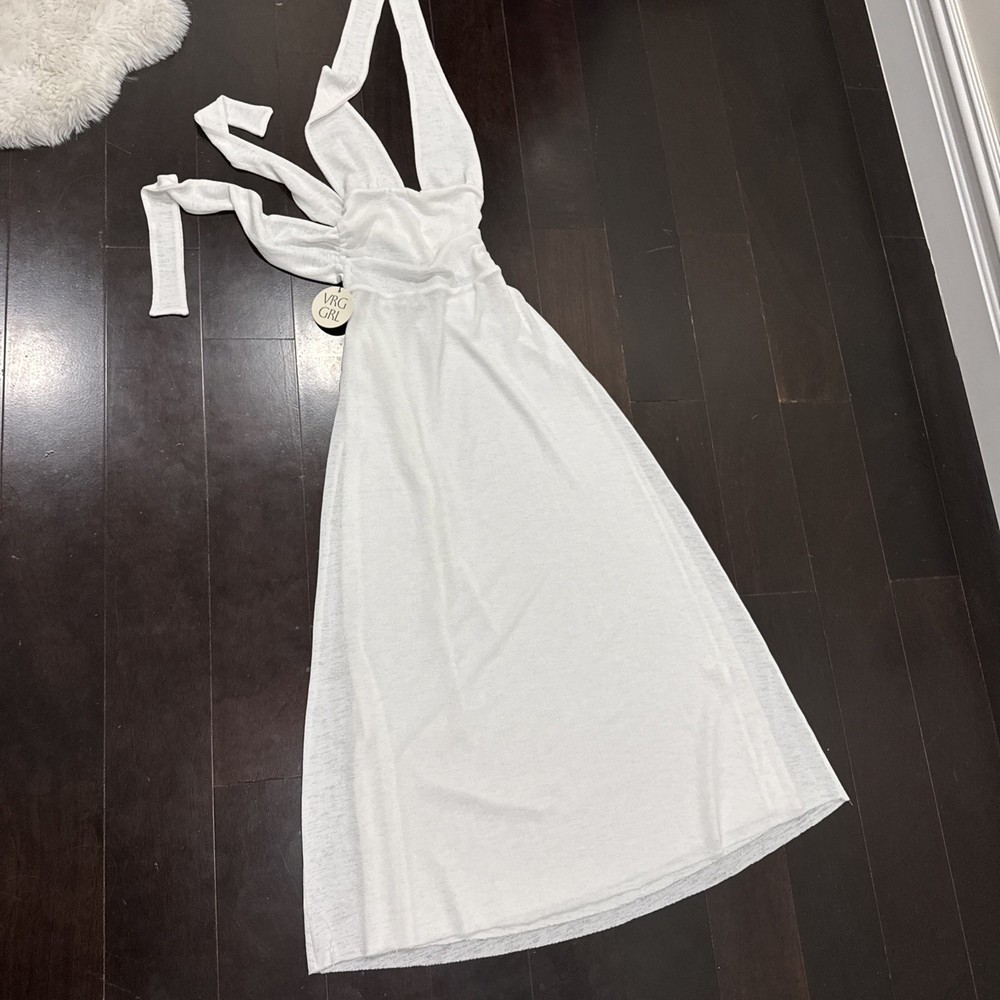 NEW WITH TAG VRG GRL WHITE Maxi LONG DRESS Size 4