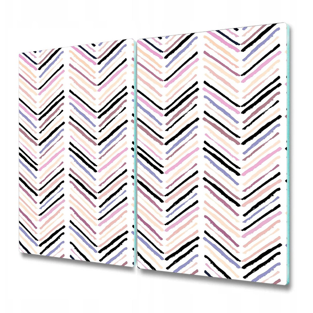 Glass Chopping Cutting Board Hand-drawn Herringbone Simple Scandinavian 2x30x52