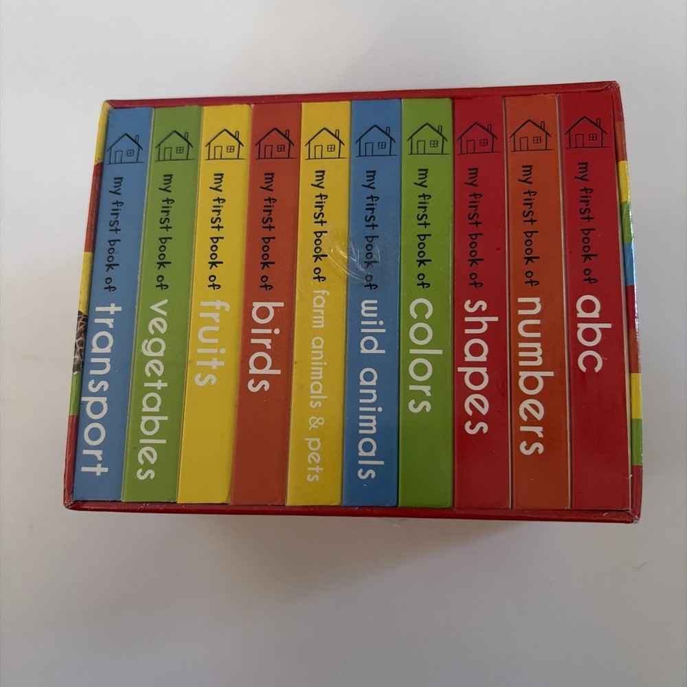 MY FIRST LIBRARY Box Set 10 WONDER HOUSE Board Books for Kids SEALED 4