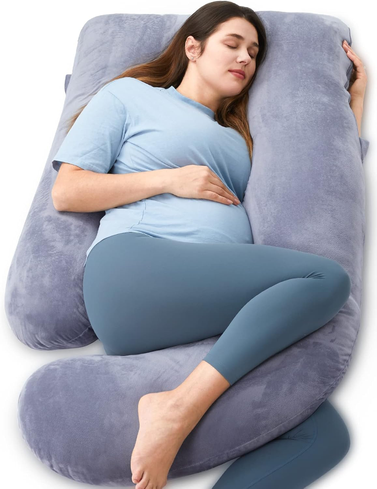 Pregnancy Pillows for Sleeping, U Shaped Full Body Maternity Pillow with Removab