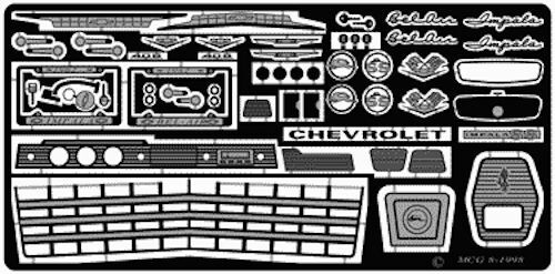 Model Car Garage 2127 1/25 Scale 1962 Chevy Impala SS Photo Etched Detail Set