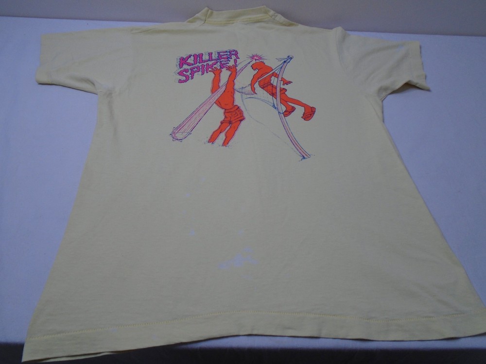 Vintage 90s Volleyball Killer Spike T Shirt Graphic Sportswear Athletic Size XL