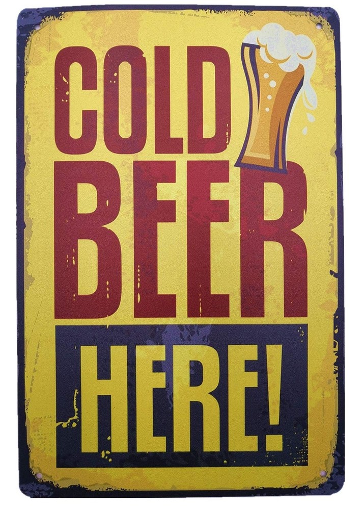 Metal Vintage Tin Sign Decor-Beer for Bar Pub Shop Funny Retro Wall Art Sign ...