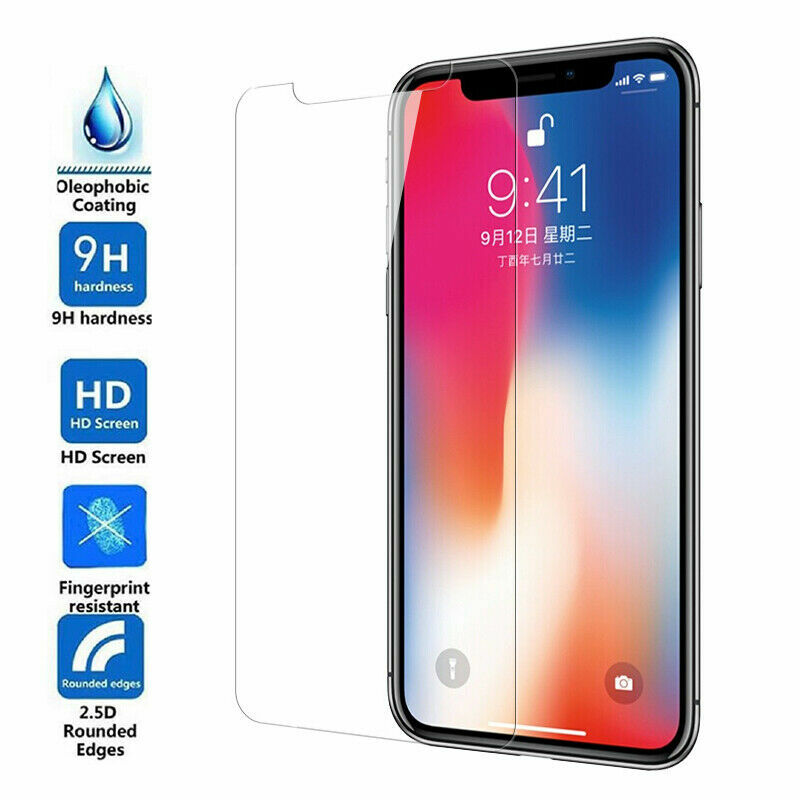 For iPhone 14 13 12 11 Pro 7 XR SE Case Friendly Tempered Glass Screen Protector