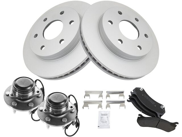 Front Brake Pad and Rotor and Wheel Hub Kit fits Avalanche 1500 2002-2006 49WRMS