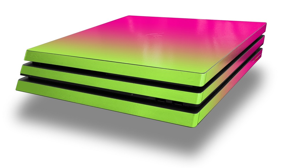 Skin for PS4 Pro Console Smooth Fades Neon Green Hot Pink
