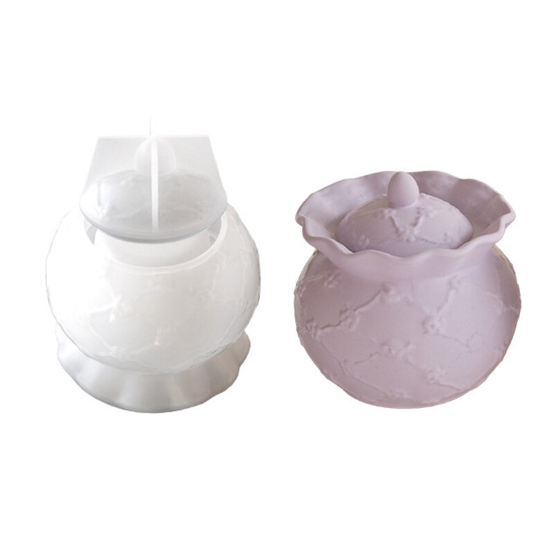 Silicone Storage Box Mold with Lid for Resin Jewelry Crafting