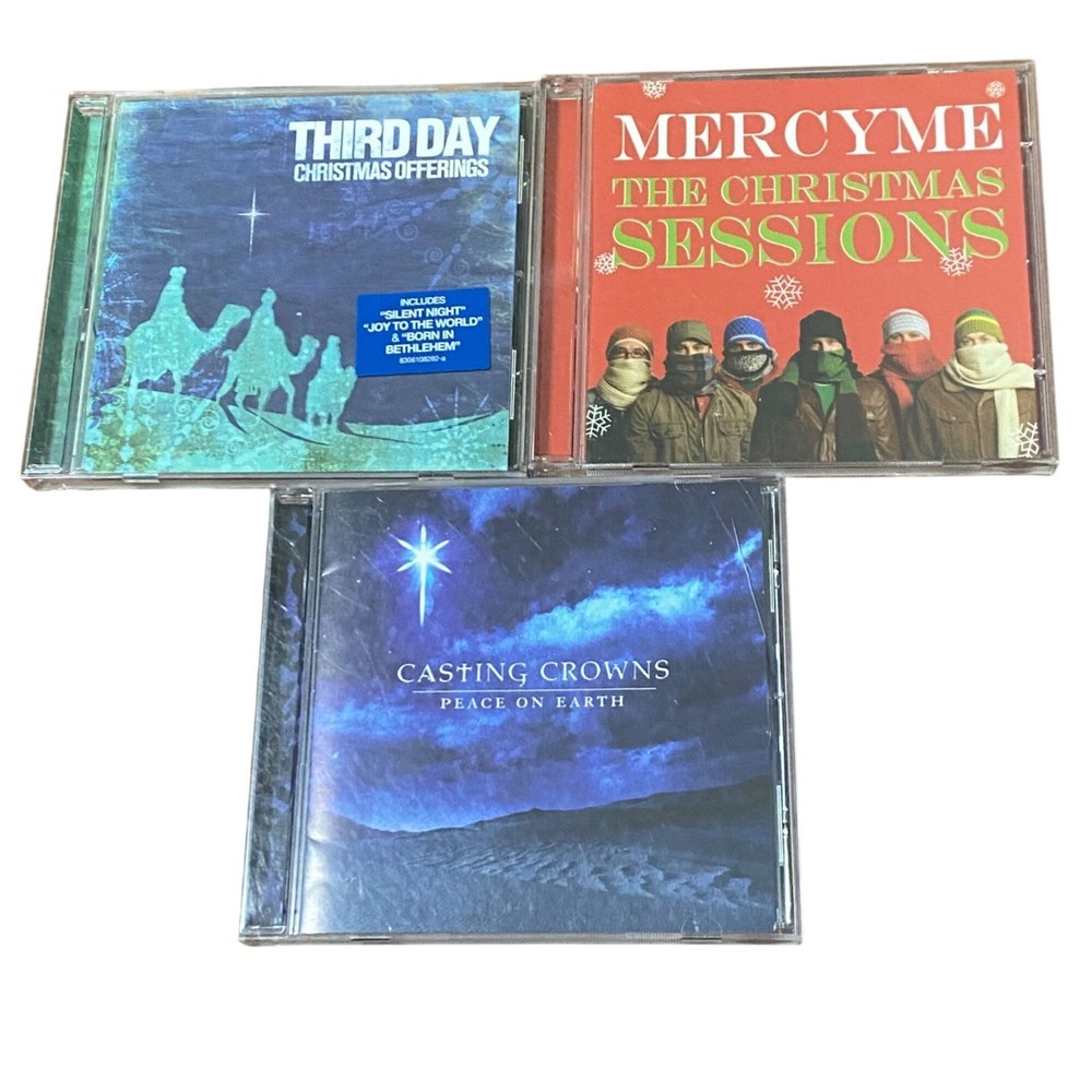 Christian Christmas Music CD Lot of 3 Casting Crowns Mercy Me Third Day 2000s