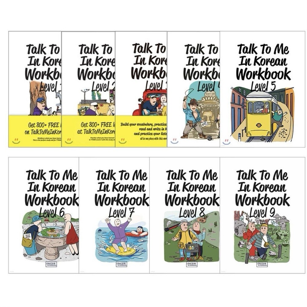 Talk To Me In Korean Work Book Set Level 1~9 Korean Language Learning Book