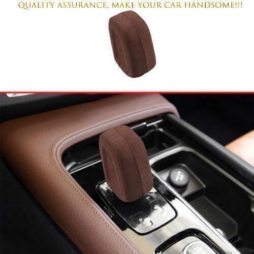 Volvo XC60 2022-2024 Brown Alcantara Gear Shift Knob Cover Trim 2PCS
