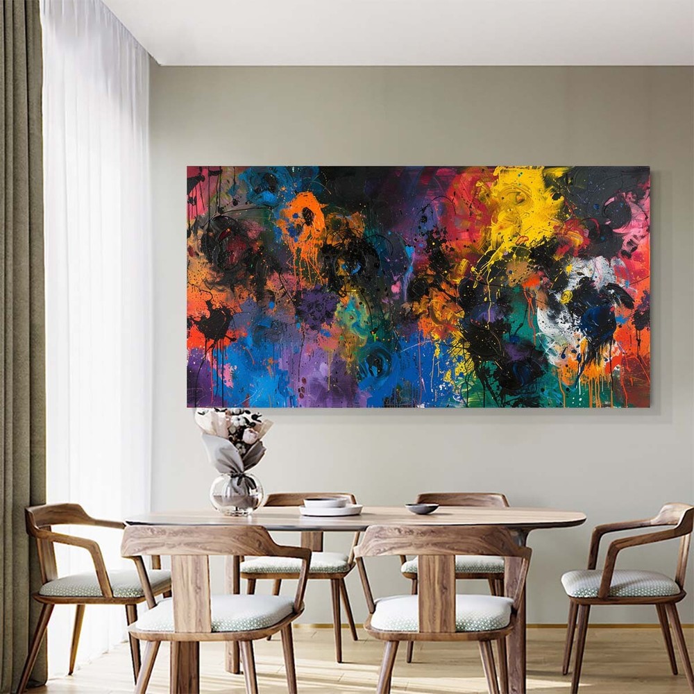 textured abstract oil paintings on canvas modern art decor for wall blue