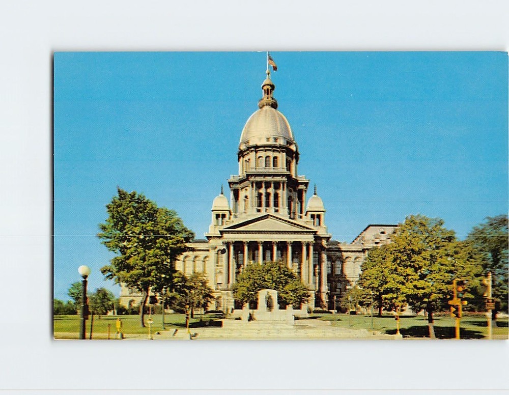 Postcard State Capitol Springfield Illinois USA