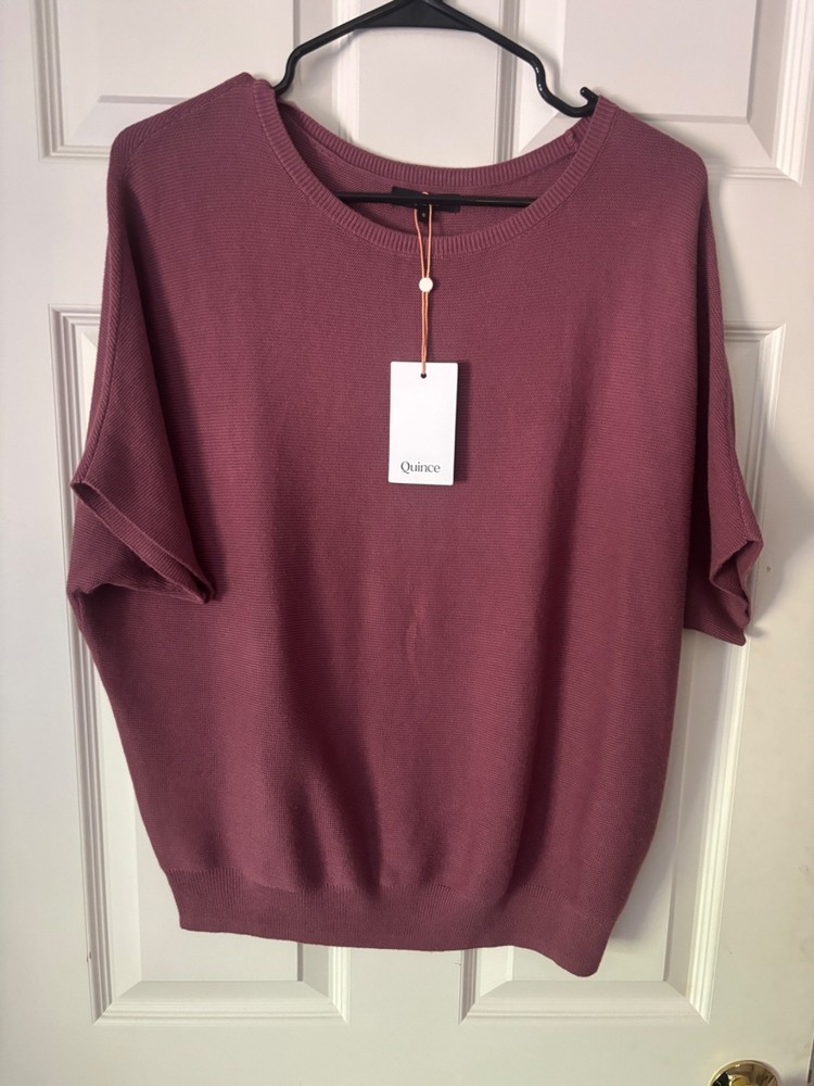Quince cotton cashmers top. Brand new with tags size small