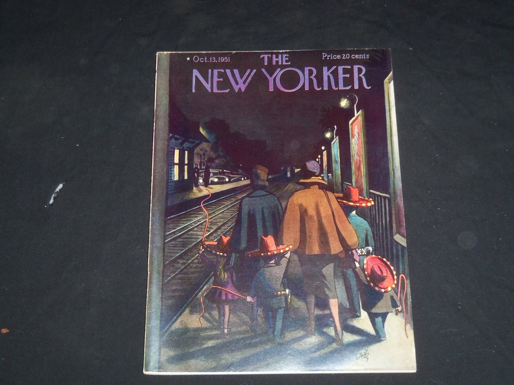 1951 October 13 The New Yorker Magazine - Illustrated Cover - Ny 434