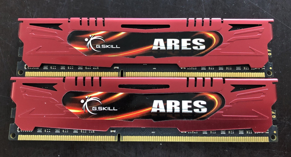 LOT of 2--16G (2x8GB) G. Skill Ares Heatsink Desktop RAM PC3-12800 DDR3-1600