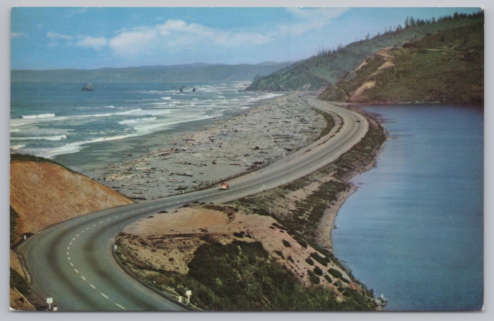 Redwood Highway California~Redwood Coast @ Freshwater Lagoon~Vintage Postcard