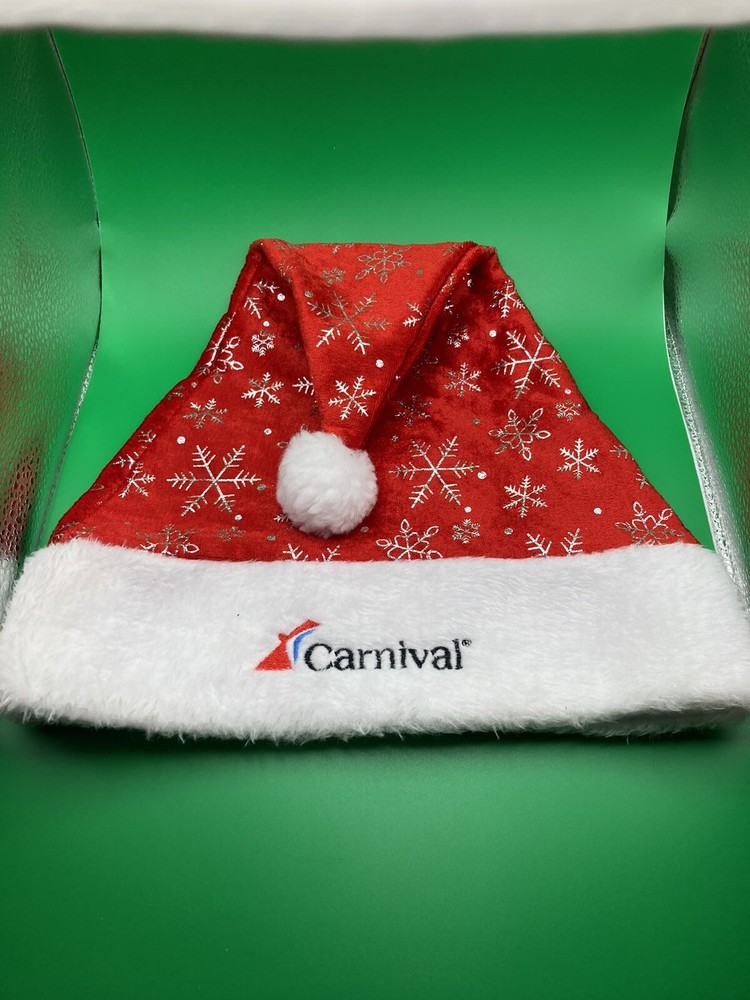 Carnival Cruise Line - Christmas Santa Claus Hat With Logo BRAND NEW Limited