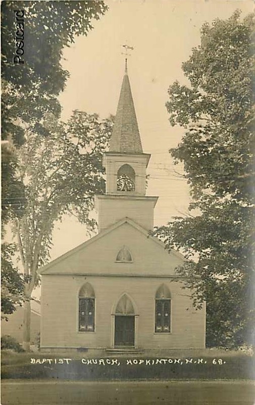NH, Hopkinton, New Hampshire, Baptist Church, No. 68, RPPC
