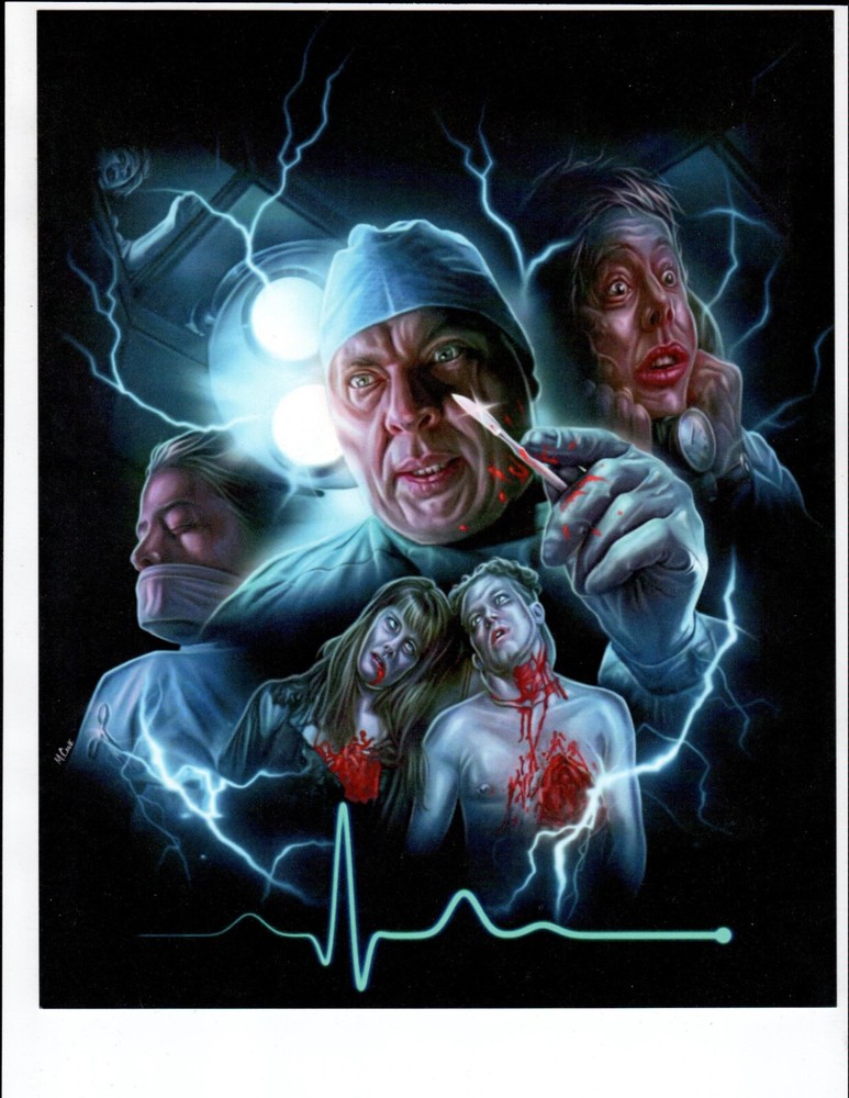 DR. GIGGLES Zobie Art Print 8x10 artist MAX CAVE Larry Drake HORROR Cult Classic